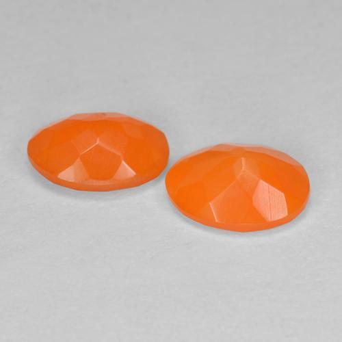 Opale di fuoco naturale arancione da 1,21 ct, taglio ovale, traslucido