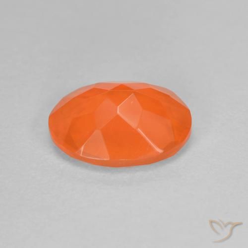 Opale di fuoco Arancione brillante naturale da 0.70 ct, Ovale, Trasparente