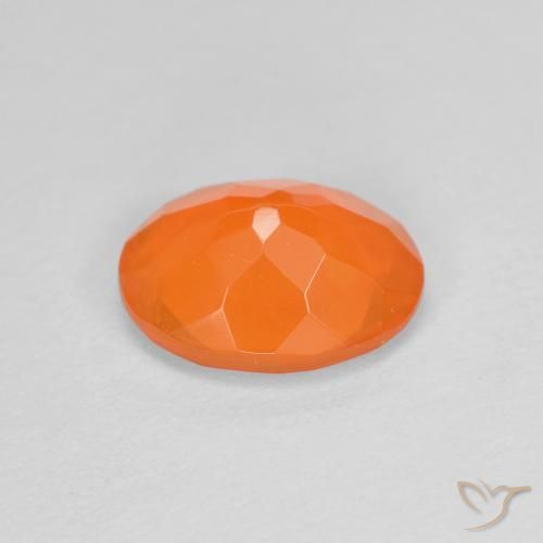Opale di fuoco Arancio Medio naturale da 0.72 ct, Ovale, Trasparente