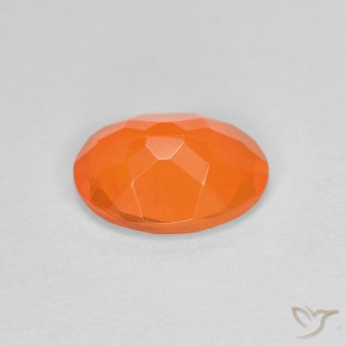 Opale di fuoco Arancio Medio naturale da 0.63 ct, Ovale, Trasparente