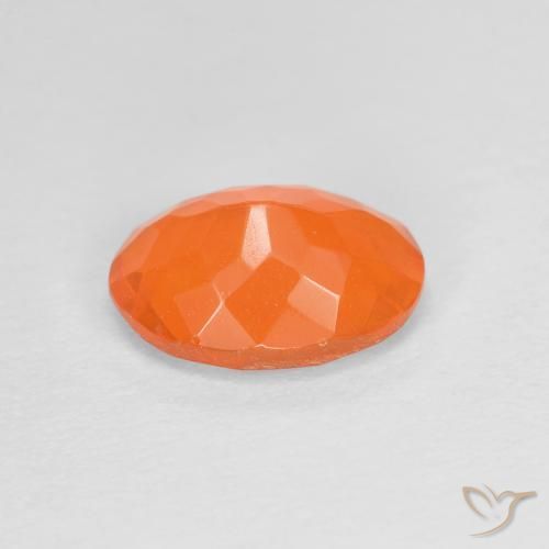 Opale di fuoco Arancio Medio naturale da 0.68 ct, Ovale, Trasparente
