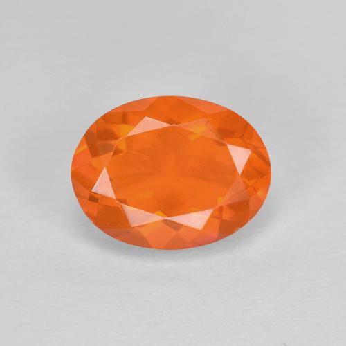 Opale di fuoco Arancio Intenso naturale da 0.84 ct, Taglio ovale, Trasparente