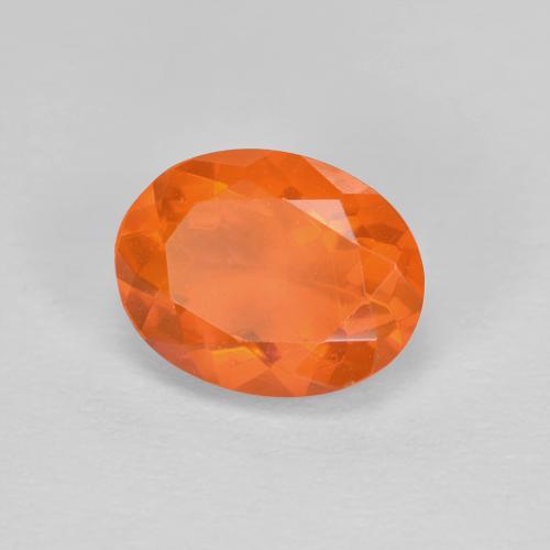 Opale di fuoco Arancio Intenso naturale da 0.84 ct, Taglio ovale, Trasparente