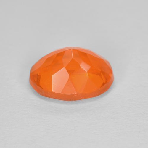 Opale di fuoco Arancio Intenso naturale da 0.84 ct, Taglio ovale, Trasparente