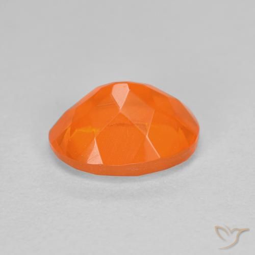 Opale di fuoco Arancio Medio naturale da 0.92 ct, Ovale, Trasparente