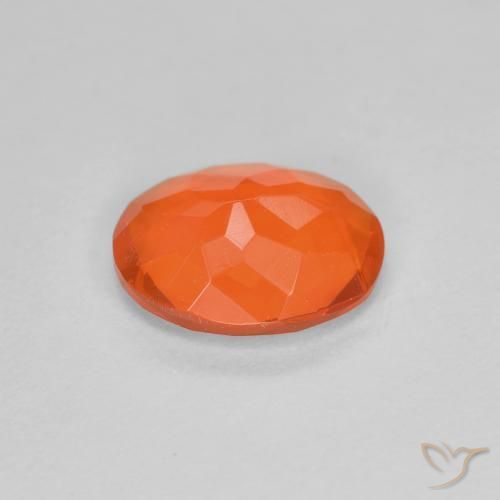 Opale di fuoco Arancione brillante naturale da 0.56 ct, Ovale, Trasparente