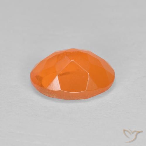 Opale di fuoco Arancione rossastra naturale da 0.83 ct, Ovale, Traslucido