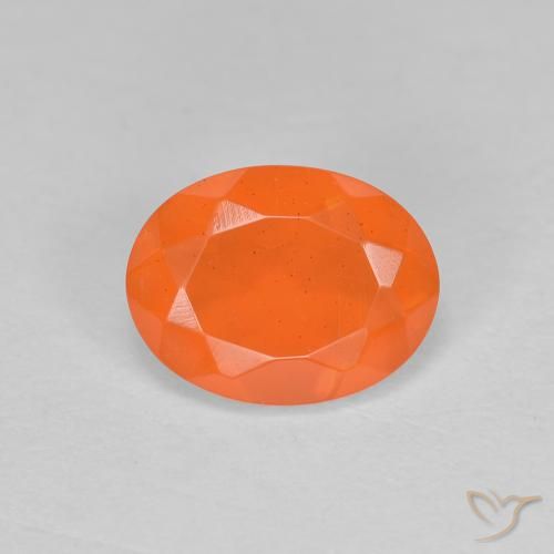 0.69ct Naturale Arancio Medio Opale di fuoco, Ovale, Traslucido