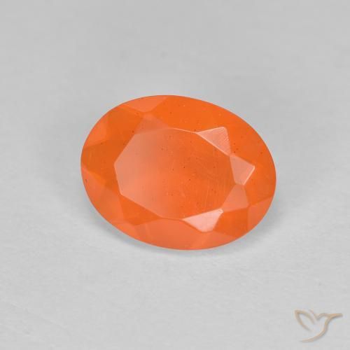 Opale di fuoco Arancio Medio naturale da 0.69 ct, Ovale, Traslucido