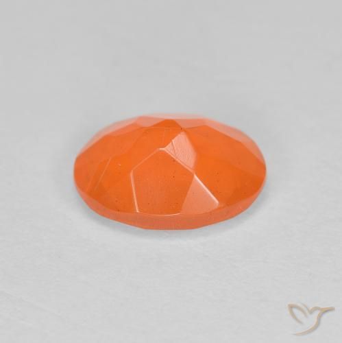 Opale di fuoco Arancio Medio naturale da 0.69 ct, Ovale, Traslucido