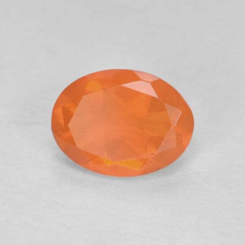 Opale di fuoco Arancio Medio naturale da 0.73 ct, Taglio ovale, Traslucido