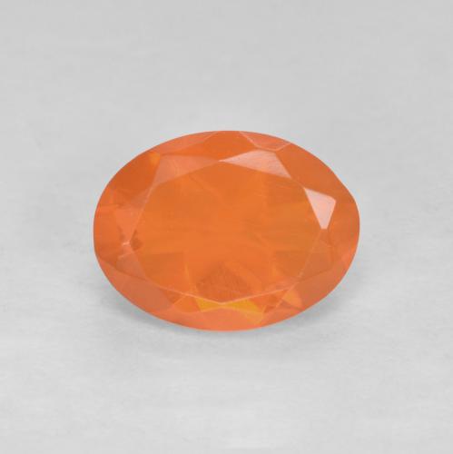 Opale di fuoco Arancio Medio naturale da 0.73 ct, Taglio ovale, Traslucido