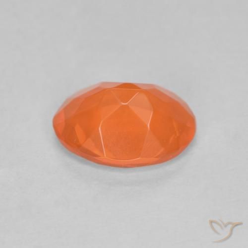 Opale di fuoco Arancio Medio naturale da 0.63 ct, Ovale, Traslucido