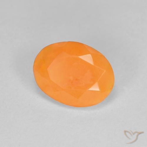 Opale di fuoco Arancio Medio naturale da 0.75 ct, Ovale, Traslucido