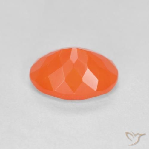 Opale di fuoco Arancione brillante naturale da 0.69 ct, Ovale, Traslucido