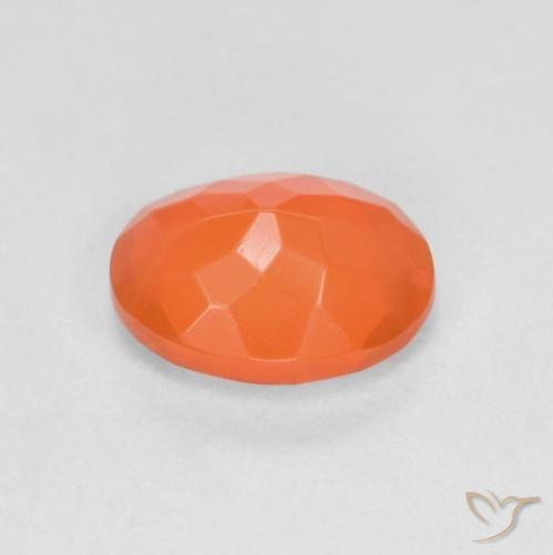 Opale di fuoco Arancio scuro rossastro naturale da 0.64 ct, Ovale, Traslucido