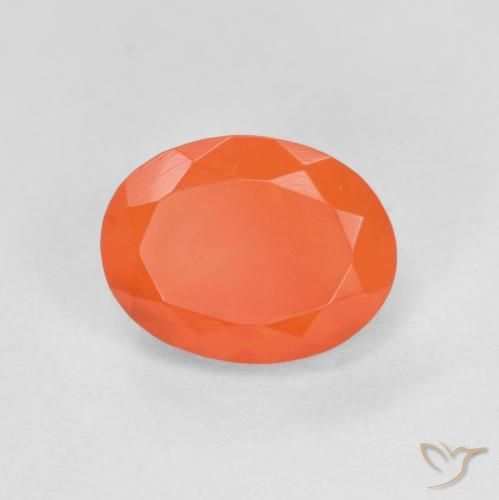 Opale di fuoco Arancione brillante naturale da 0.78 ct, Ovale, Traslucido