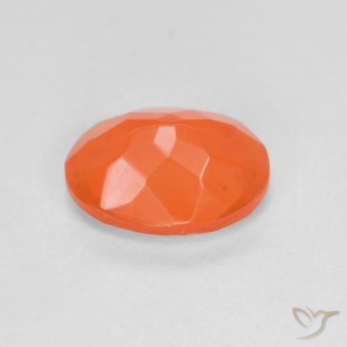 Opale di fuoco Arancio Medio naturale da 0.72 ct, Ovale, Traslucido