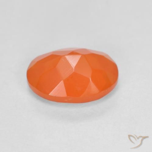 Opale di fuoco Arancione brillante naturale da 0.77 ct, Ovale, Traslucido