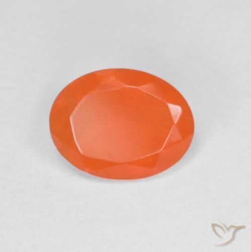 Opale di fuoco Arancio Intenso naturale da 0.59 ct, Ovale, Traslucido
