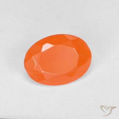 Opale di fuoco Arancia Albicocca tiepida Warm naturale da 0.64 ct, Ovale, Traslucido
