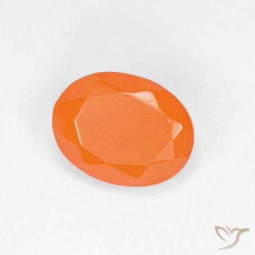 Opale di fuoco Arancia Albicocca tiepida Warm naturale da 0.70 ct, Ovale, Traslucido