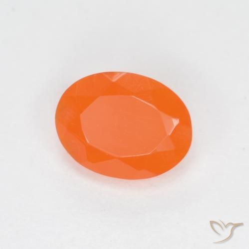 Opale di fuoco Arancio Medio naturale da 0.58 ct, Ovale, Traslucido