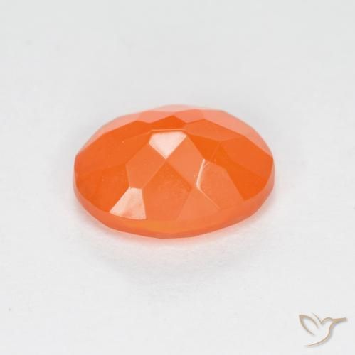 Opale di fuoco Arancione rossastra naturale da 0.69 ct, Ovale, Traslucido