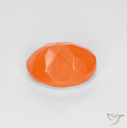 Opale di fuoco Arancio Intenso naturale da 0.76 ct, Ovale, Traslucido