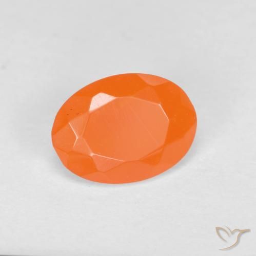 Opale di fuoco Arancio Medio naturale da 0.71 ct, Ovale, Traslucido