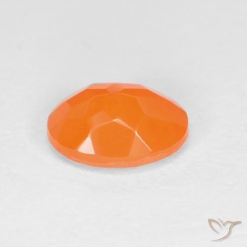 Opale di fuoco Arancio Intenso naturale da 0.61 ct, Ovale, Traslucido
