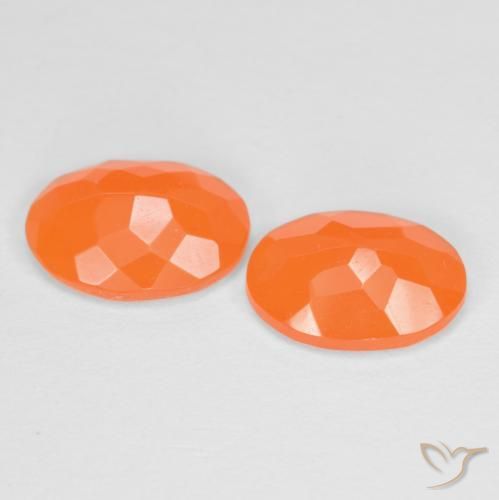 Gemme di Opale di fuoco Arancia Albicocca tiepida Warm naturale da 1.08 ct, Ovale, Traslucido