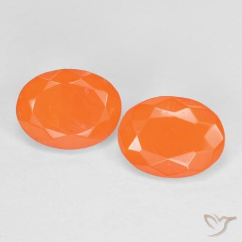 1.45ctw Naturale Arancio Medio Opale di fuoco, Ovale, Traslucido