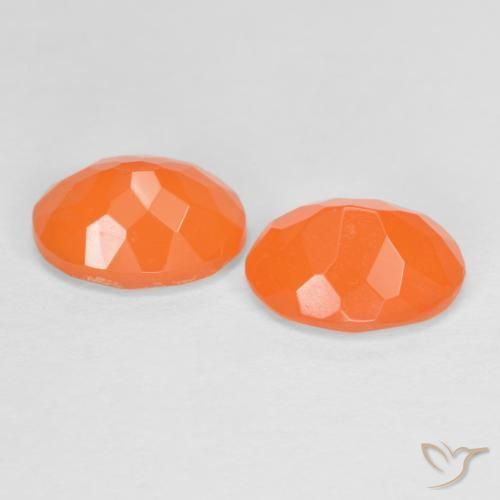 Gemme di Opale di fuoco Arancio Medio naturale da 1.45 ct, Ovale, Traslucido