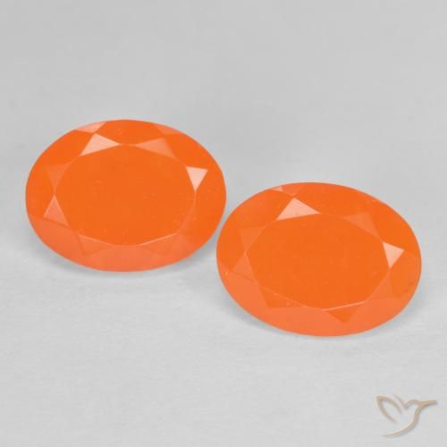 1.36ctw Naturale Arancio Medio Opale di fuoco, Ovale, Traslucido