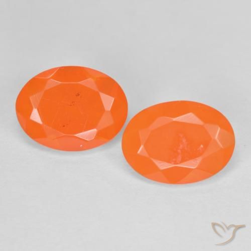 1.22ctw Naturale Arancio Medio Opale di fuoco, Ovale, Traslucido