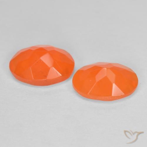 Gemme di Opale di fuoco Arancio Medio naturale da 1.22 ct, Ovale, Traslucido