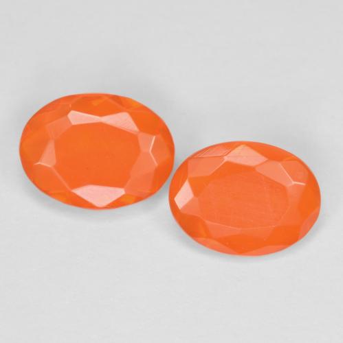 Opale di fuoco naturale arancione da 1,03 ct, taglio ovale, traslucido