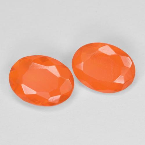 Opale di fuoco naturale arancione da 1,03 ct, taglio ovale, traslucido