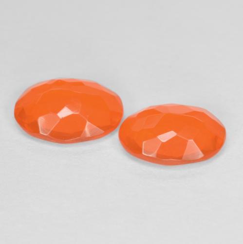 Opale di fuoco naturale arancione da 1,03 ct, taglio ovale, traslucido