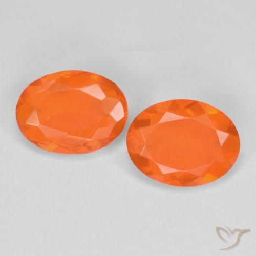 Opale di fuoco naturale arancione da 1,12 ct, taglio ovale, traslucido