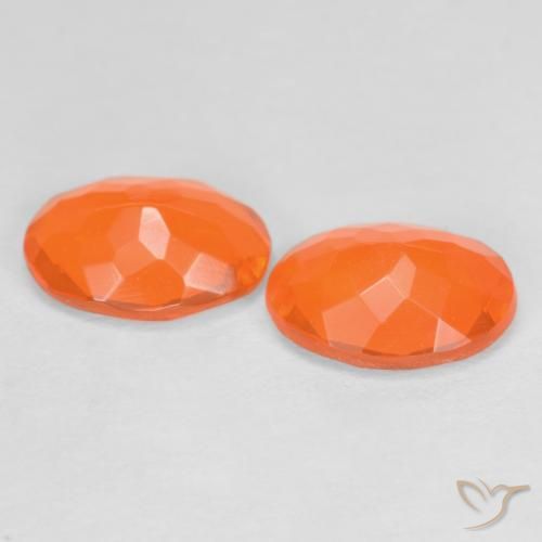 Opale di fuoco naturale arancione da 1,12 ct, taglio ovale, traslucido