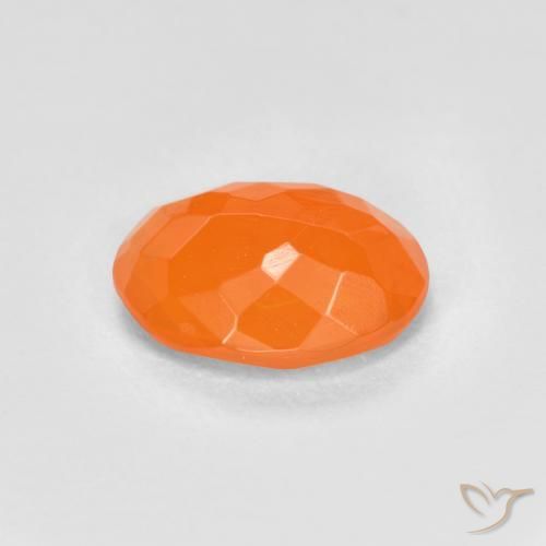 Opale di fuoco Arancia Albicocca tiepida Warm naturale da 0.65 ct, Ovale, Trasparente