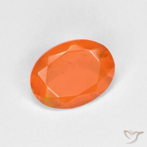 Opale di fuoco Arancia Fuoco naturale da 0.67 ct, Ovale, Trasparente