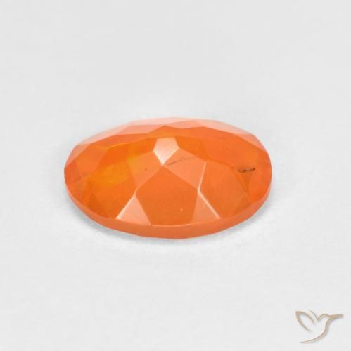 Opale di fuoco Arancia Fuoco naturale da 0.67 ct, Ovale, Trasparente
