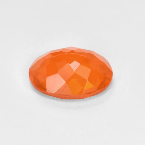 Opale di fuoco naturale arancione da 0,63 ct, taglio ovale, trasparente