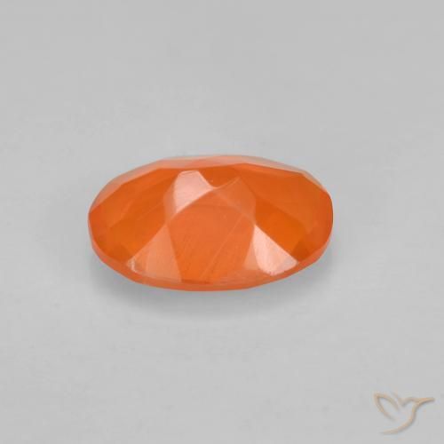 Opale di fuoco Arancio Medio naturale da 0.65 ct, Ovale, Trasparente