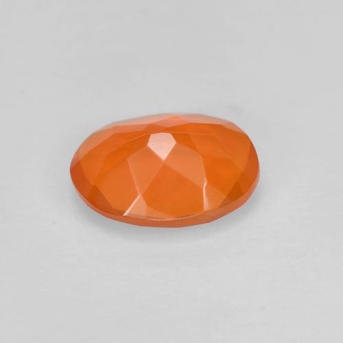 Opale di fuoco naturale arancione da 0,67 ct, taglio ovale, trasparente