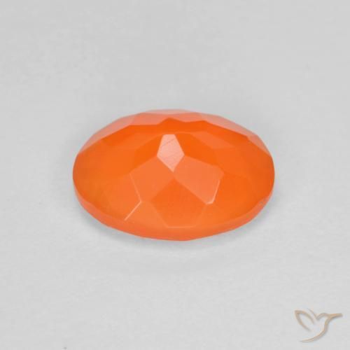 Opale di fuoco Arancione rossastra naturale da 0.70 ct, Ovale, Trasparente