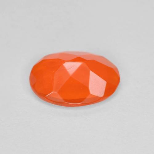 Opale di fuoco naturale arancione da 0,53 ct, taglio ovale, trasparente